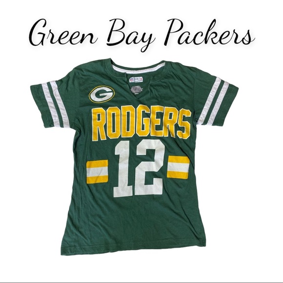 NFL Women’s Green Bay Packers Short Sleeve Tee, #12 Aaron Rogers - Picture 1 of 7